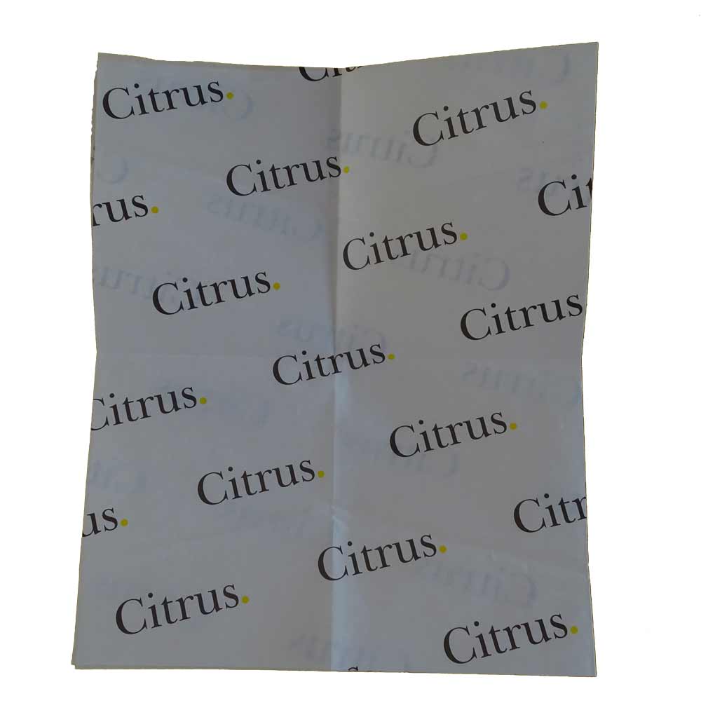 papier ingraissable imprime personnalise citrus